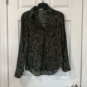 Express XS Portofino Snake Long Sleeve Shirt